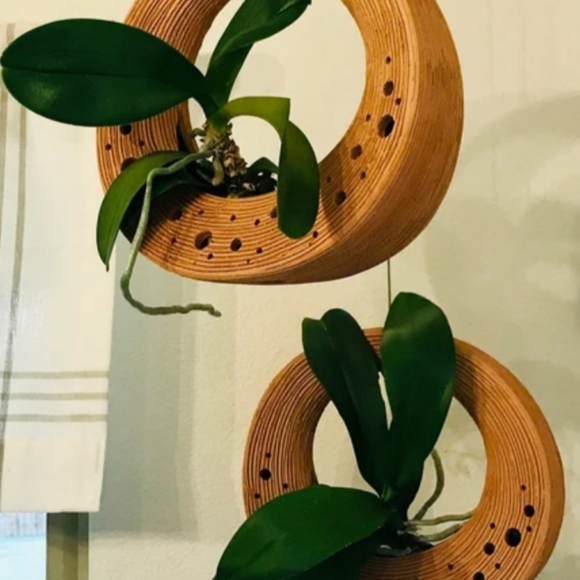Terracotta Hoop Loop Hanging Planter Unique - Picture 3 of 3